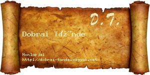 Dobrai Tünde névjegykártya