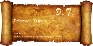 Dobrai Tünde névjegykártya